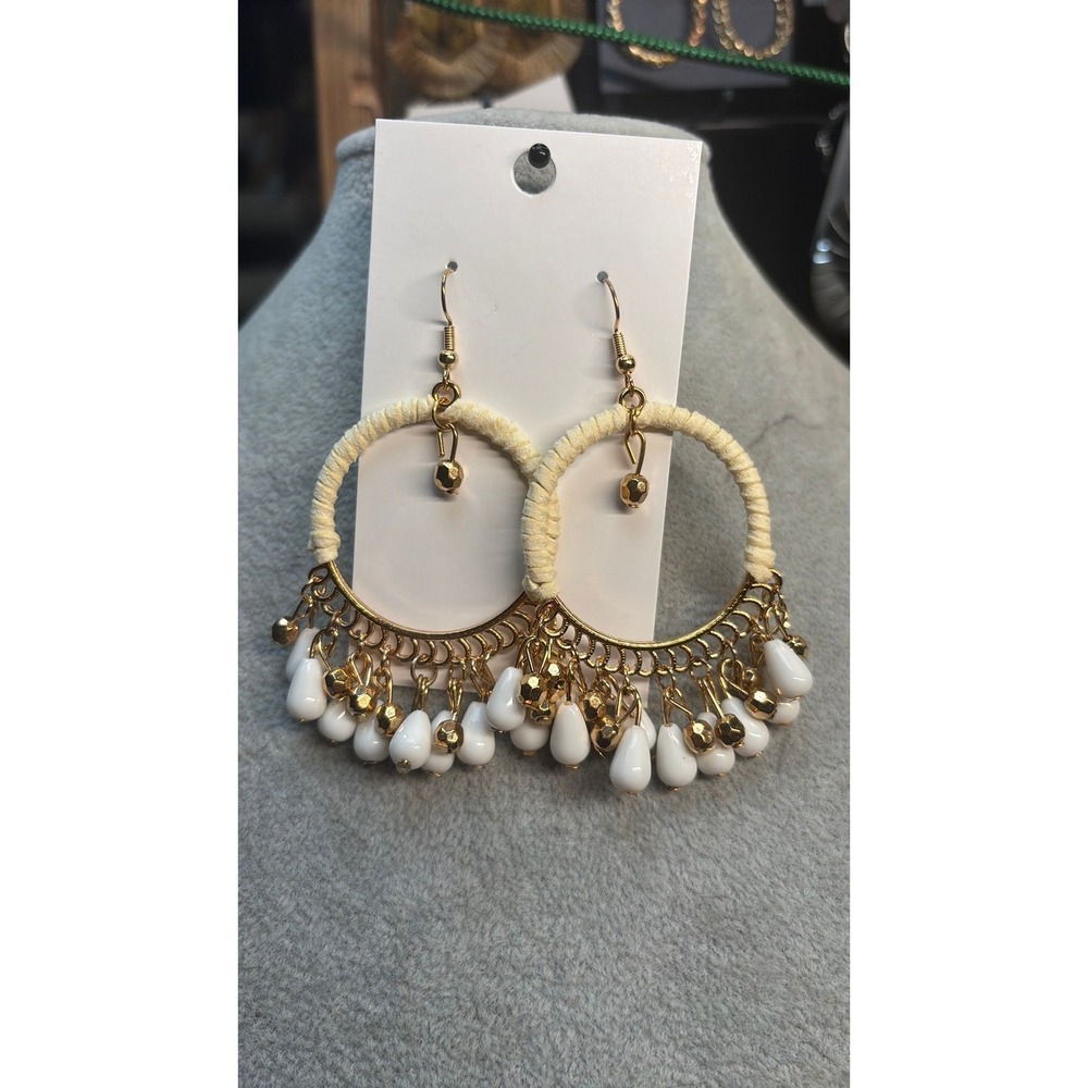 #61. Boho Gold-Tone Statement Hoop Earrings